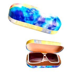 Tie Dye Hard Eyeglass Case - Sunglasses Case holder for women